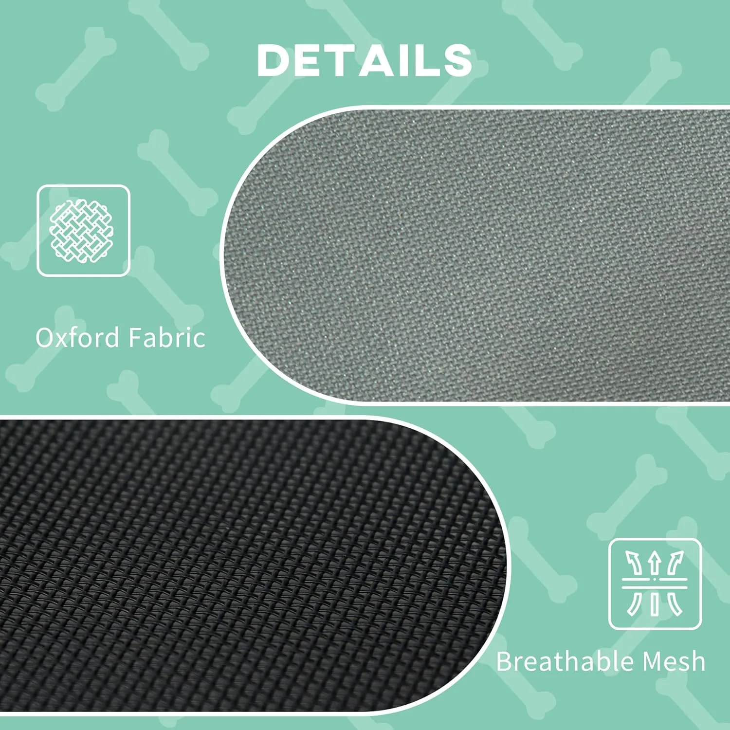 PawHut Elevated Dog Bed with Removable Canopy, Outdoor Dog Cot with UV Protection Canopy Shade, 24 inch Pet Bed for Camping, Gray
