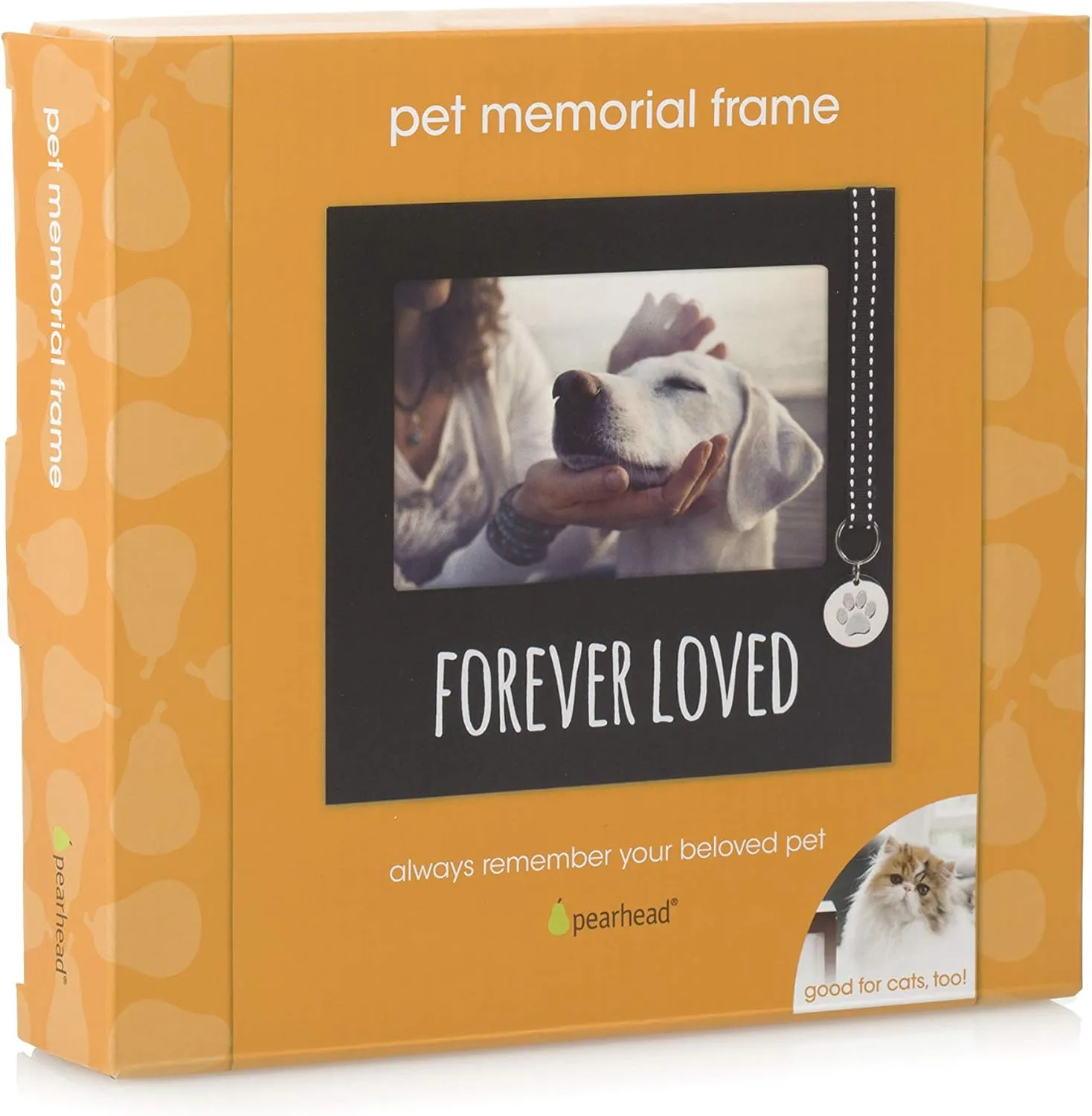 Pearhead Forever Loved Pet Keepsake Picture Frame, Photo Frame for Pet Owners and Dog Lovers, Ideal Memorial Gift for Loss of Dog and Pet Remembrance, Wall Mount And Tabletop Frame, Black