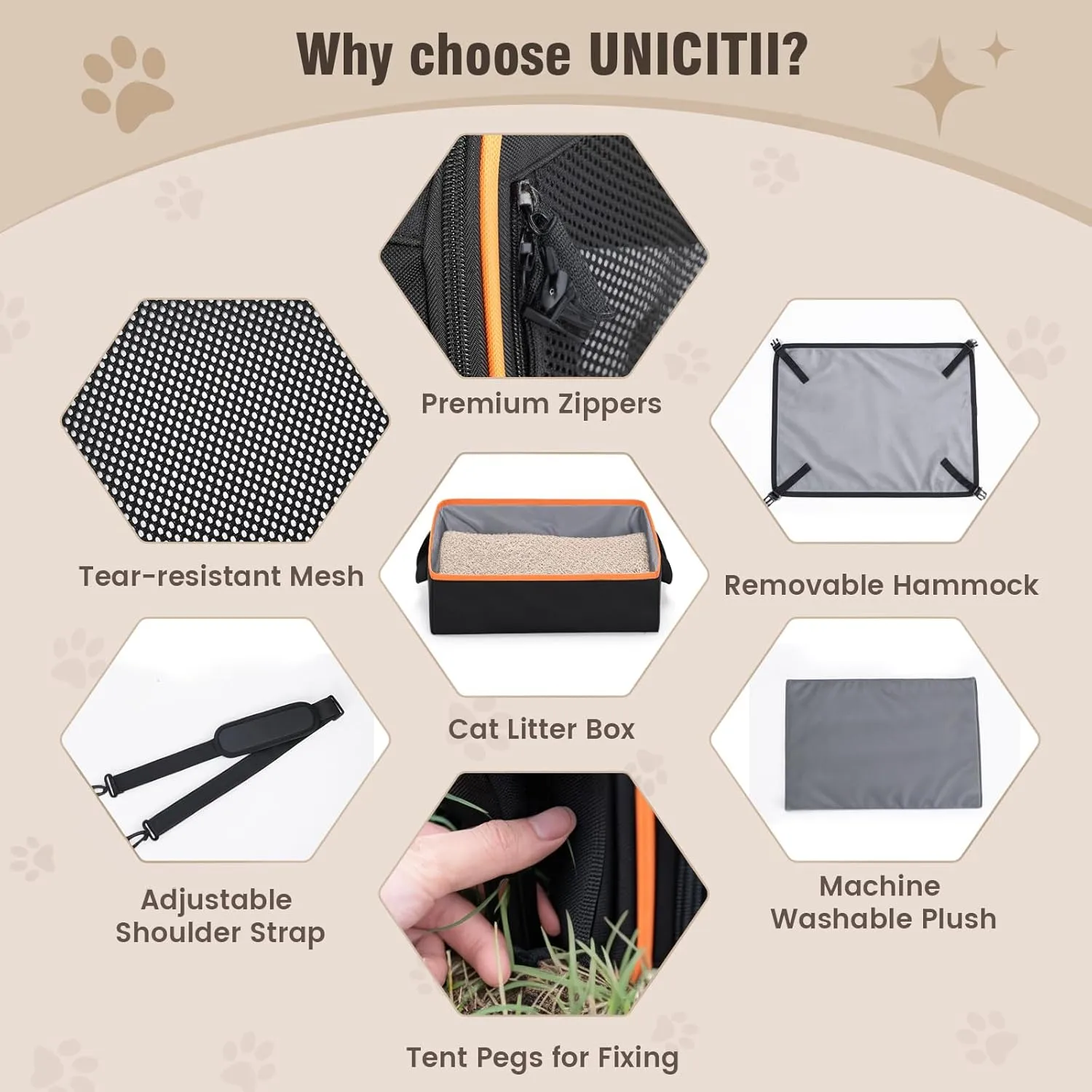 Pet Carrier for Cats Dogs up to 30 Lbs, Car Travel Portable Pet Kennel Dog Crate Set with Litter Box, Bowl for Outdoor Camping