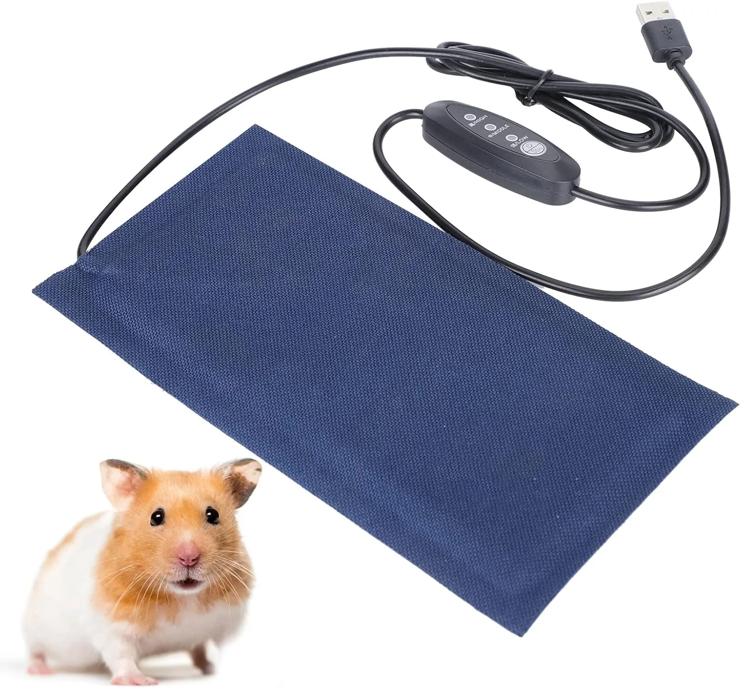 Pet Heating Pad, Electric Dog & Cat Heating Mat - Temperature Adjustable, Chew Resistant Cord, Indoor Warming Mat (Large)