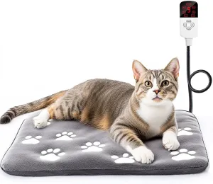 Pet Heating Pad for Cats Dogs-Cat Heating Pad-Heated Dogs Bed-Warming Pad for Whelping Boxwith Remote Control 9 Adjustable Temperature&Timer, Chew Resistant Cord, Removable Washable Cover