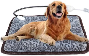Pet Heating Pad Waterproof Dog Electric Pet Heating Mat Cat Heated Bed Pad with 2 Adjustable Temperatures for Small Dogs and Cats