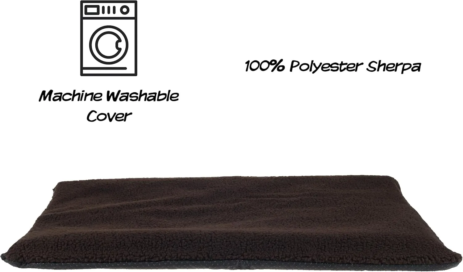 PETMAKER Small/Medium Self Warming Thermal Crate Pad-25x18-Chocolate,Brown