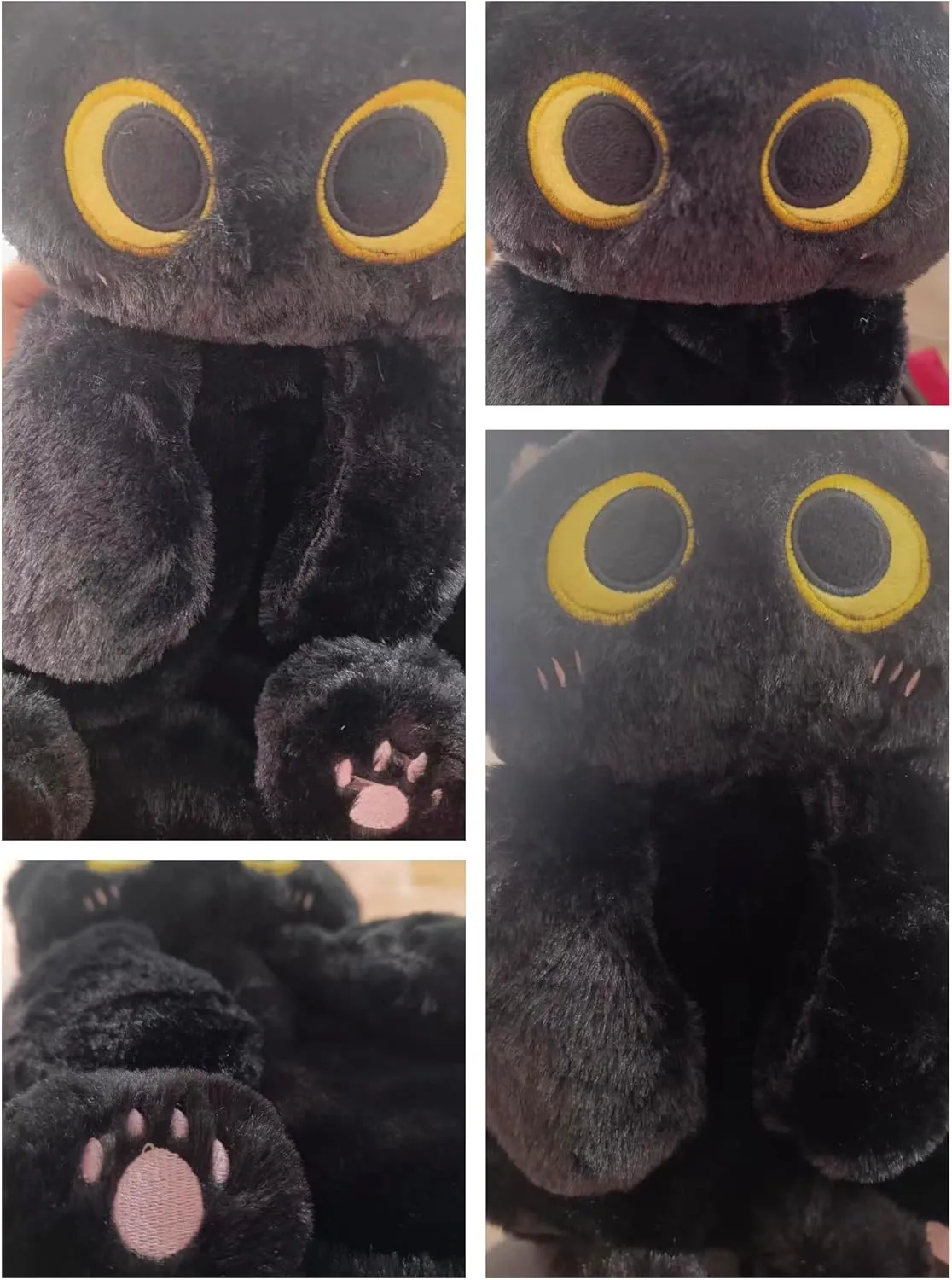 Plush Backpack,Cat Bag,Stuffed Animal Backpack,Cute Cartoon backpack,Plush Bag (A-Black Cat)