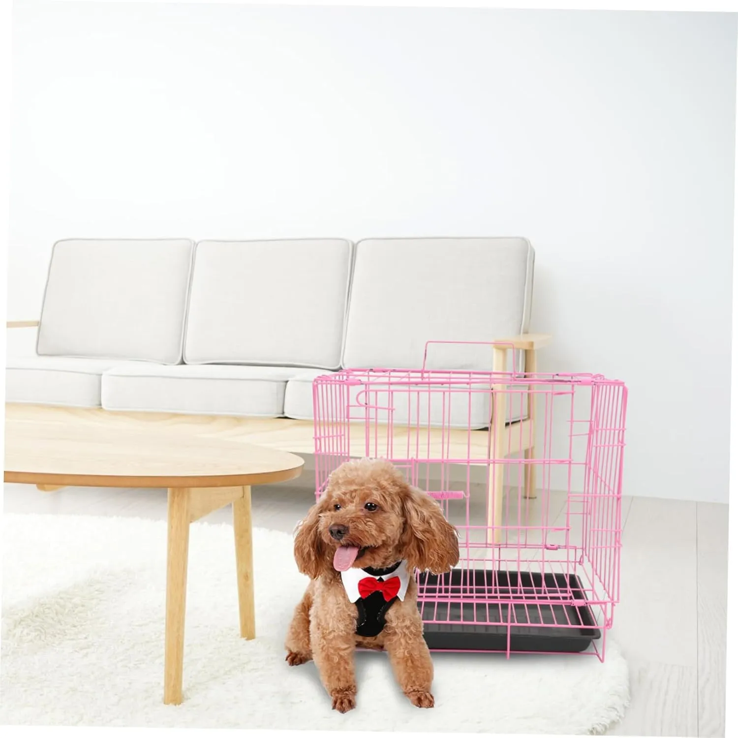 Portable Pet Crate Folding Dog Cage Pet Furniture Steel Cage for Small Rabbit