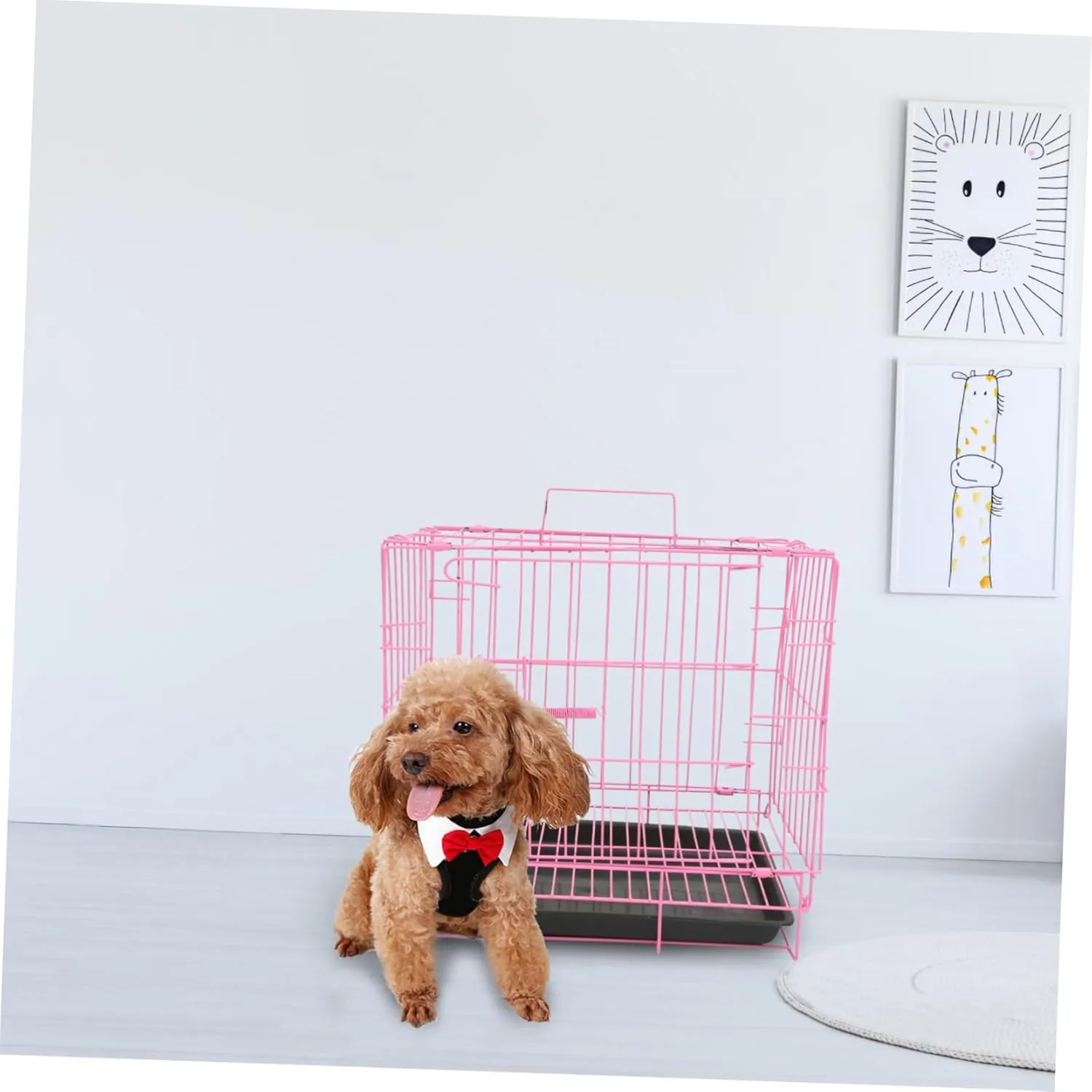 Portable Pet Crate Folding Dog Cage Pet Furniture Steel Cage for Small Rabbit