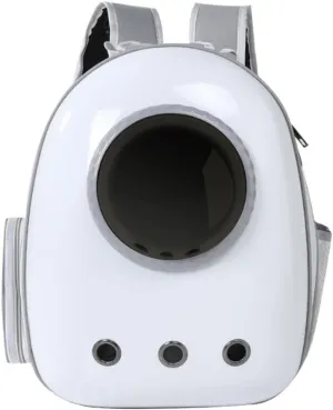 Portable Transparent Cat Breathable Space Cabin with Large Shoulder Capacity and Side Opening Pet Bag for Going Out