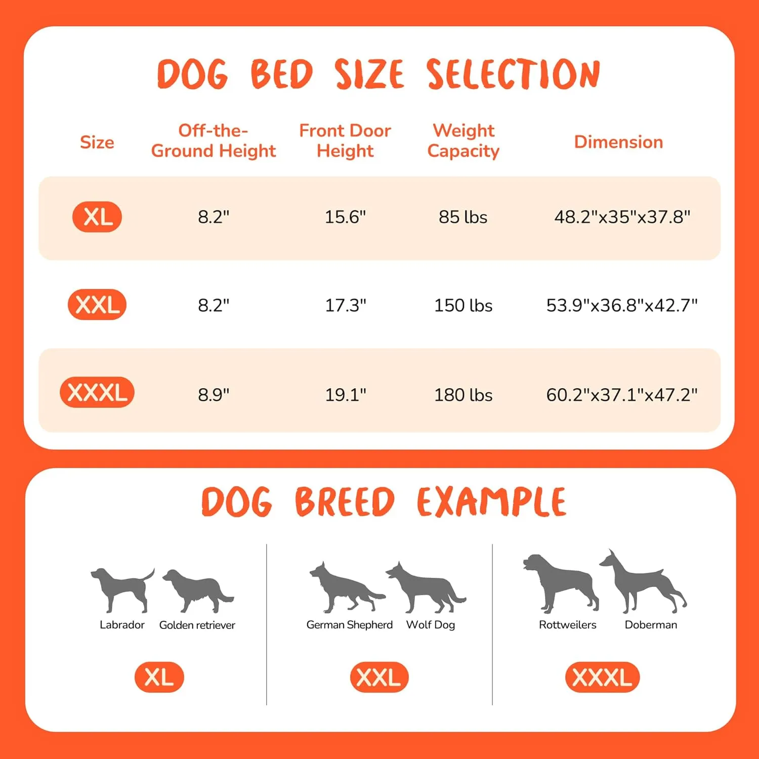 PRAISUN XL Outdoor Dog Bed with Canopy, Elevated Dog Bed, Textilene Mesh, Metal Frame for Indoors, Outdoors, Lawn, Sliver Grey