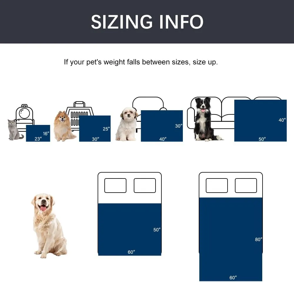 Qeils Pet Blankets for Cats - Waterproof Cat Blanket Washable - Sherpa Fleece Puppy Blanket, Soft Plush Reversible Throw Protector for Bed Couch Car Sofa, 25"X30", Grey