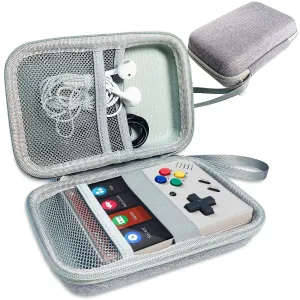 RAWECUD Hard Carrying Case for Miyoo Mini Plus, Portable Game Console Storage Holder for Miyoo 3.5 inch Console Accessories (Case Only)