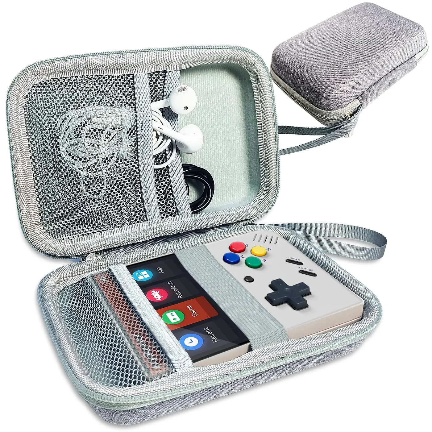 RAWECUD Hard Carrying Case for Miyoo Mini Plus, Portable Game Console Storage Holder for Miyoo 3.5 inch Console Accessories (Case Only)