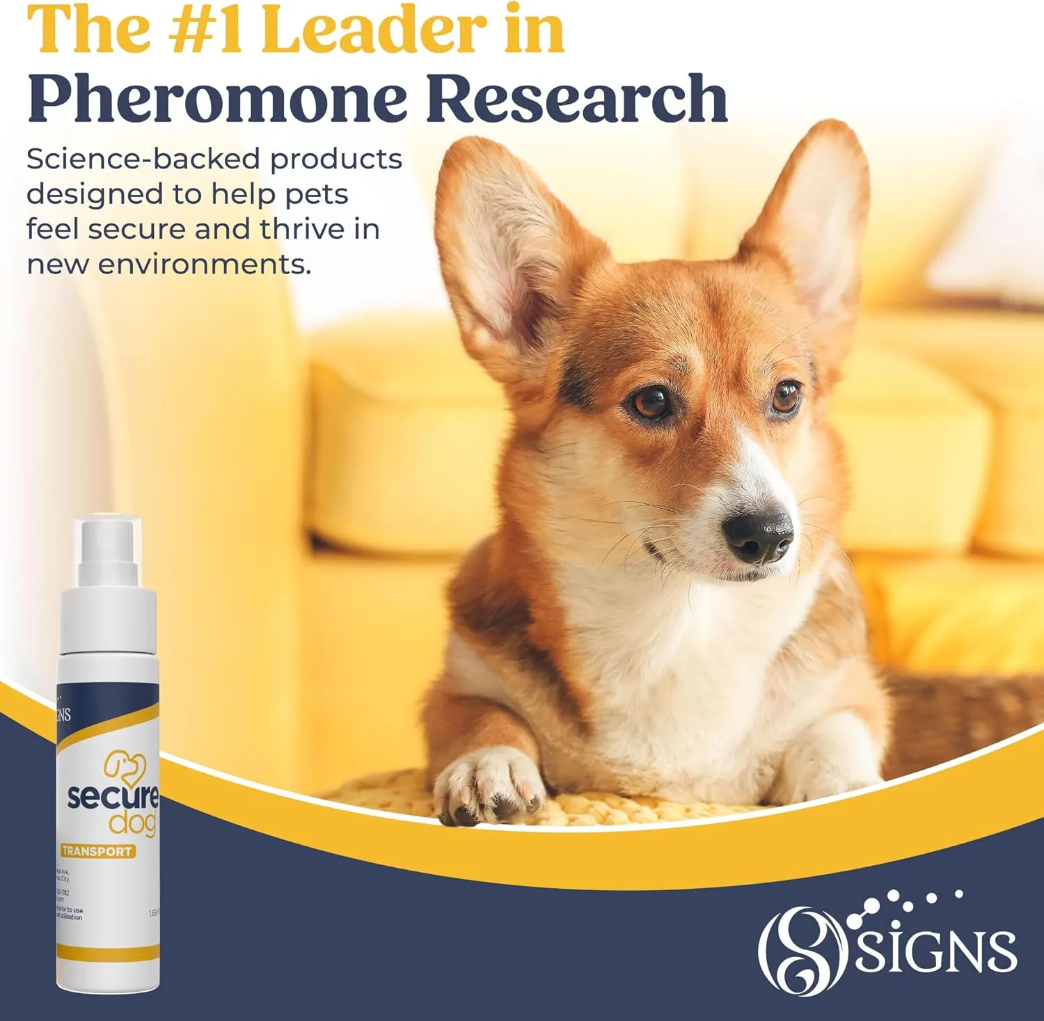 Secure Dog Transport, Water Based Calming Travel Spray, Naturally Supports Calm and Wellbeing Helping Relieve Any Feeling of Anxiety or Stress