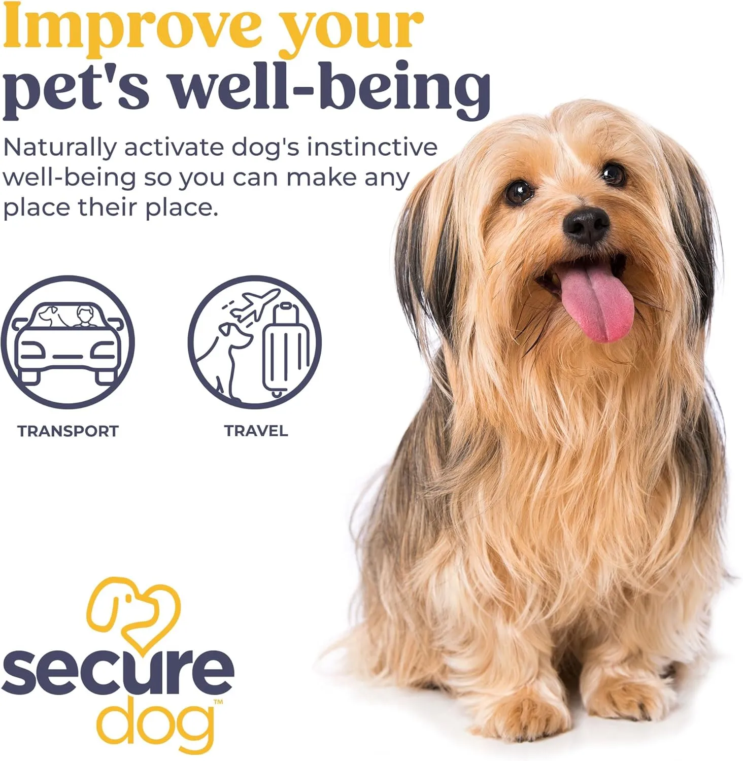 Secure Dog Transport, Water Based Calming Travel Spray, Naturally Supports Calm and Wellbeing Helping Relieve Any Feeling of Anxiety or Stress