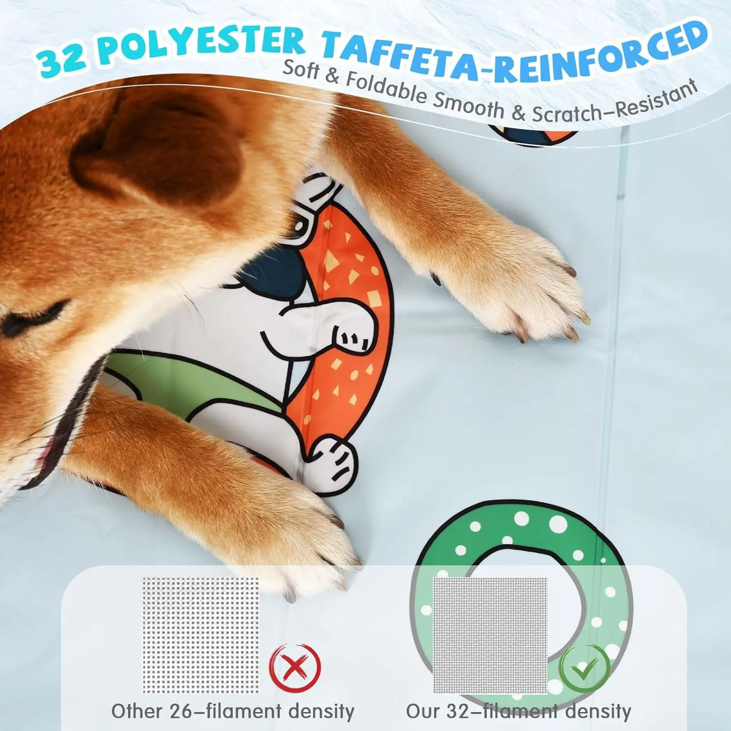 Self Cooling Dog Mat, Washable & Portable Pet Cool Mats for Indoor Or Outdoor, Non-Toxic Polymer Gel Sleep Mat Pad, Summer Cooling Pad for Small Medium Large Dogs