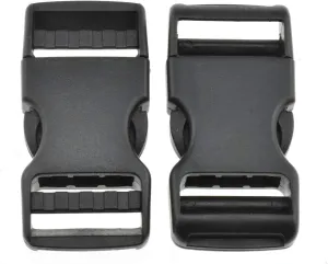 SGH Pro Quick Side Release Buckles 0.75' Wide Dual Adjustable Clips Snaps No Sewing Heavy Duty Plastic 7 Pack Replacement for Nylon Strap Webbing Survival Paracord Backpack Fanny Pack Waist Strap