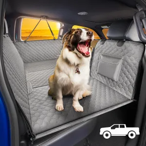 SHARLOVY XL Truck Back Seat Extender for Dogs, Large Hard Bottom Dog Car Seat Cover for Back Seat, Heavy Duty Dog Car Hammock, Waterproof Pet Seat Covers for Trucks, F150, Ram1500 and Large SUV