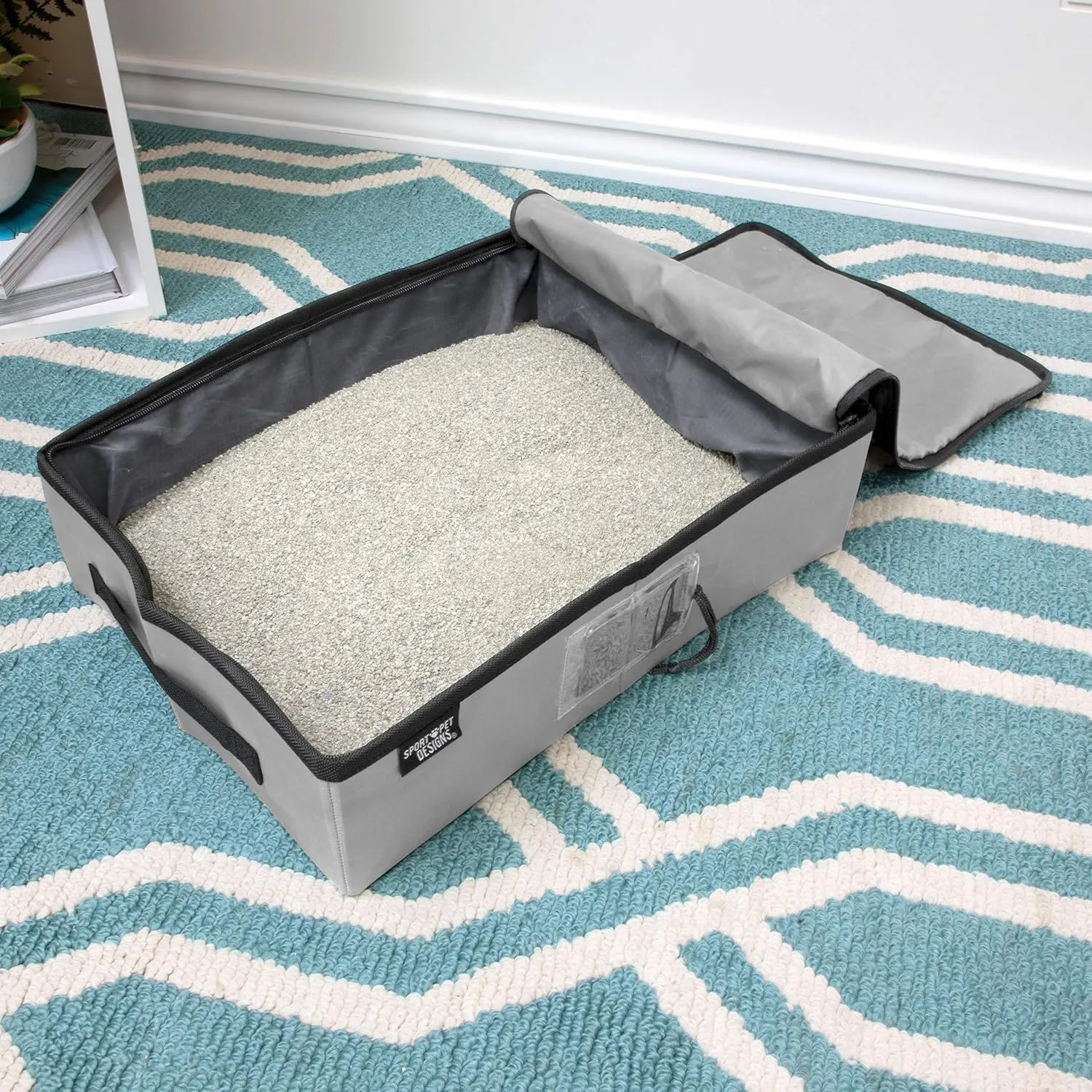 SPORT PET Large Pop Open Kennel, Portable Cat Cage Kennel, Waterproof Pet bed, Travel Litter Collection