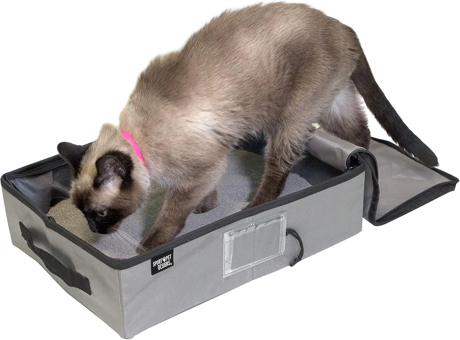 SPORT PET Large Pop Open Kennel, Portable Cat Cage Kennel, Waterproof Pet bed, Travel Litter Collection