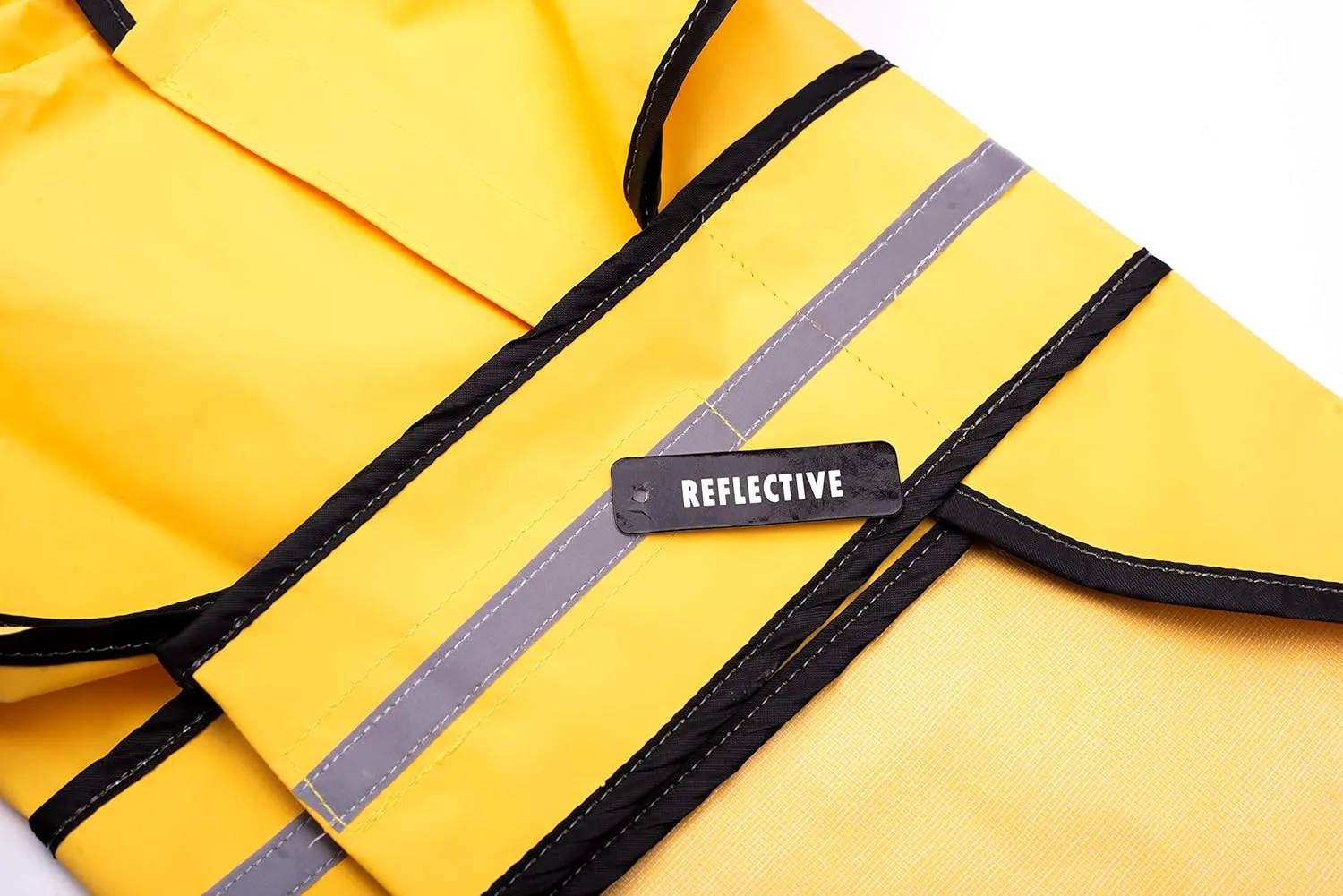 SPOT Rainy Days Slicker - Yellow Dog Rain Jacket With Hood, Reflective Strip for Safety, Leash Hole & Adjustable Velcro Belly Strap, 100% Polyester Water Resistant Pet Raincoat - XX-Large, 25in Long