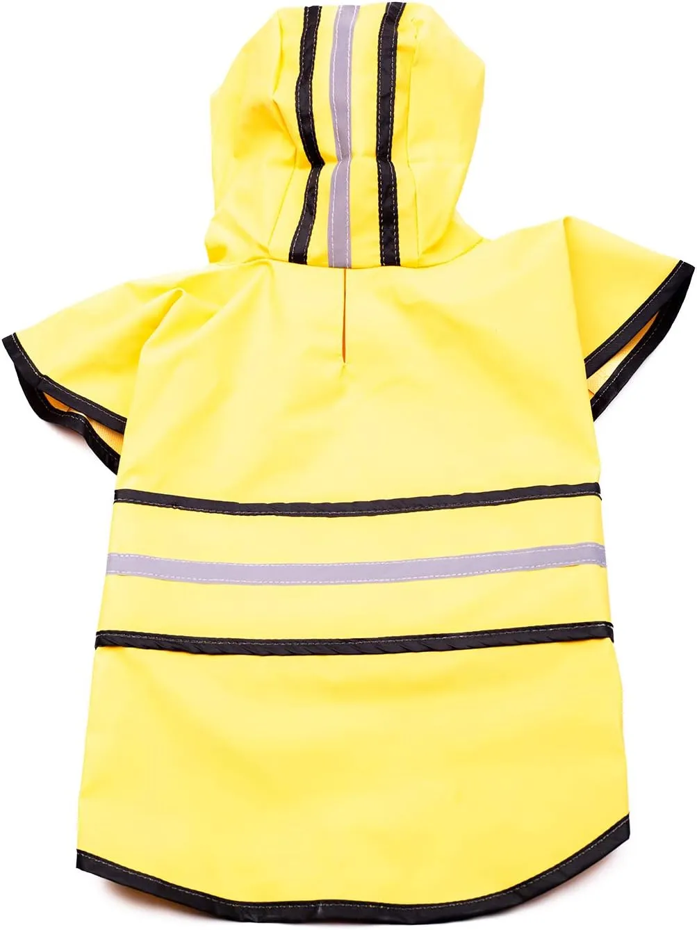 SPOT Rainy Days Slicker - Yellow Dog Rain Jacket With Hood, Reflective Strip for Safety, Leash Hole & Adjustable Velcro Belly Strap, 100% Polyester Water Resistant Pet Raincoat - XX-Large, 25in Long