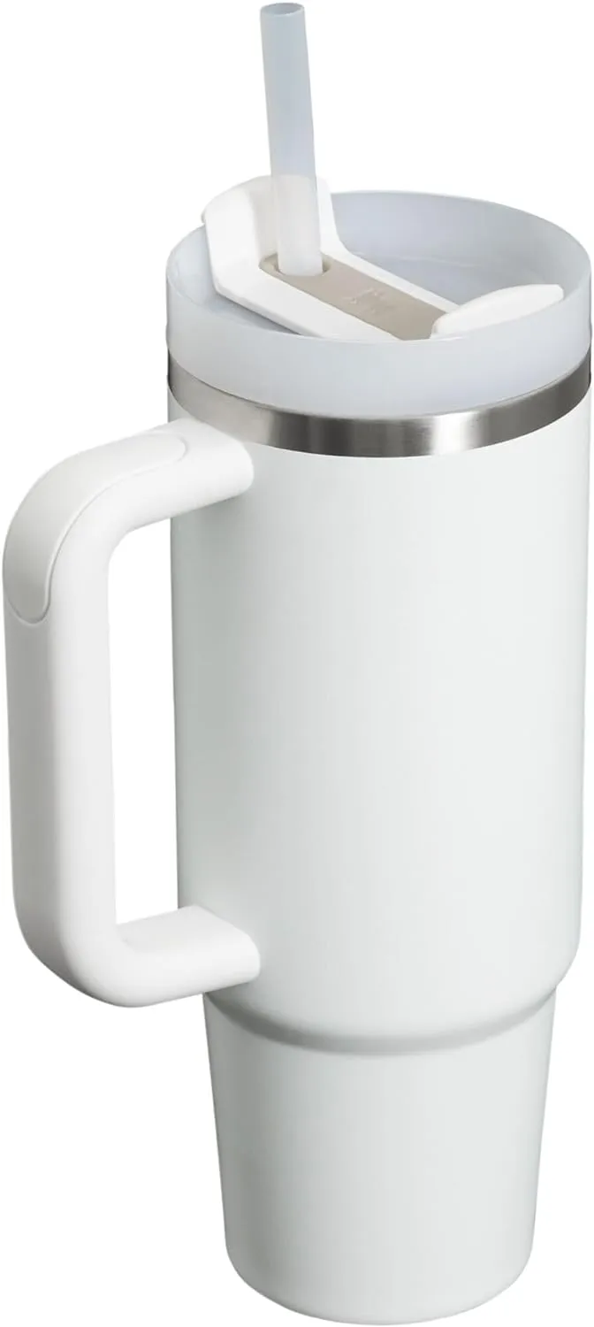 Stanley Quencher H2.0 Tumbler with Handle and Straw 30 oz | Flowstate 3-Position Lid | Cup Holder Compatible for Travel | Insulated Stainless Steel Cup | BPA-Free | Frost