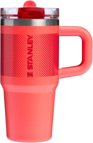 Stanley Quencher ProTour Flip Straw Tumbler with Leakproof Lid 14 oz | Built-In Straw and Handle | Cup Holder Compatible for Travel | Insulated Stainless Steel Cup | BPA-Free | Hot Coral Fade