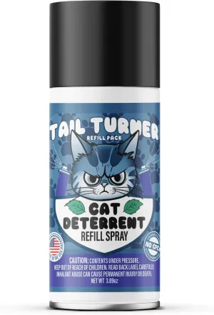Tail Turner Cat Deterrent Spray Refill Pack - Motion-Activated Cat Deterrent Spray Compatible with SSSCAT Spray System - Safe, USA-Made Pet Training Solution for Problem Areas (1 Pack)