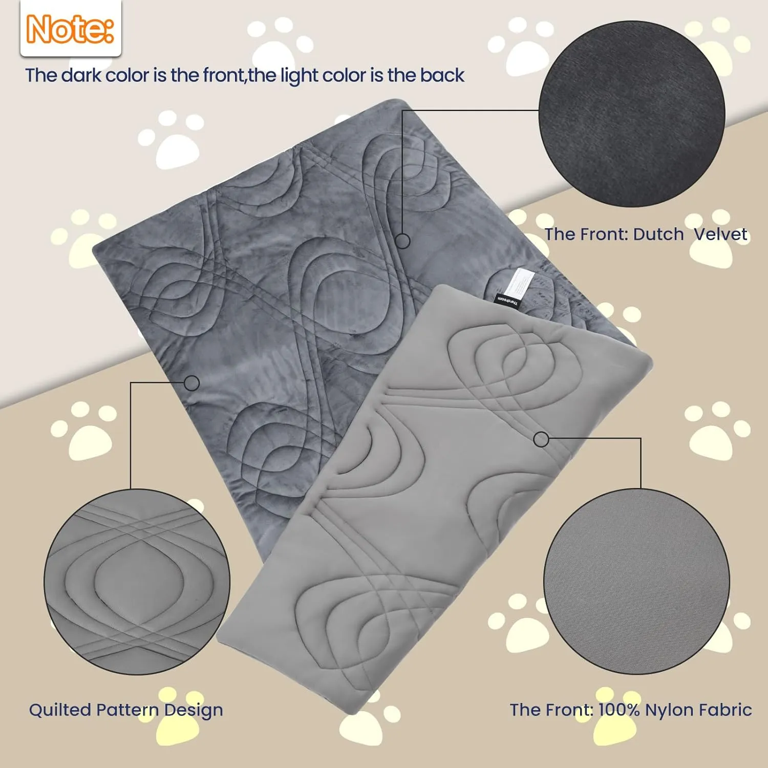 Thirdream Iced 2.0 Dog Self-Cooling Mat for Large Dog, 59"x40", Washable Summer Pet Cooling Pad for Crate Bed Kennels Sofa Floors Outdoor Portable Dark Grey