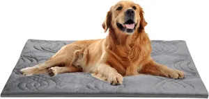 Thirdream Iced 2.0 Dog Self-Cooling Mat for Large Dog, 59"x40", Washable Summer Pet Cooling Pad for Crate Bed Kennels Sofa Floors Outdoor Portable Dark Grey