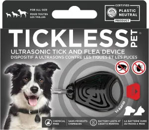 Tickless Pet Ultrasonic Tick and Flea Device | Free of Fragrances and Odors | Protection for Cats and Dogs | Lasts 6 Months | Safety in Nature and Cities | On Collar, Harness | Great for All Pet Sizes