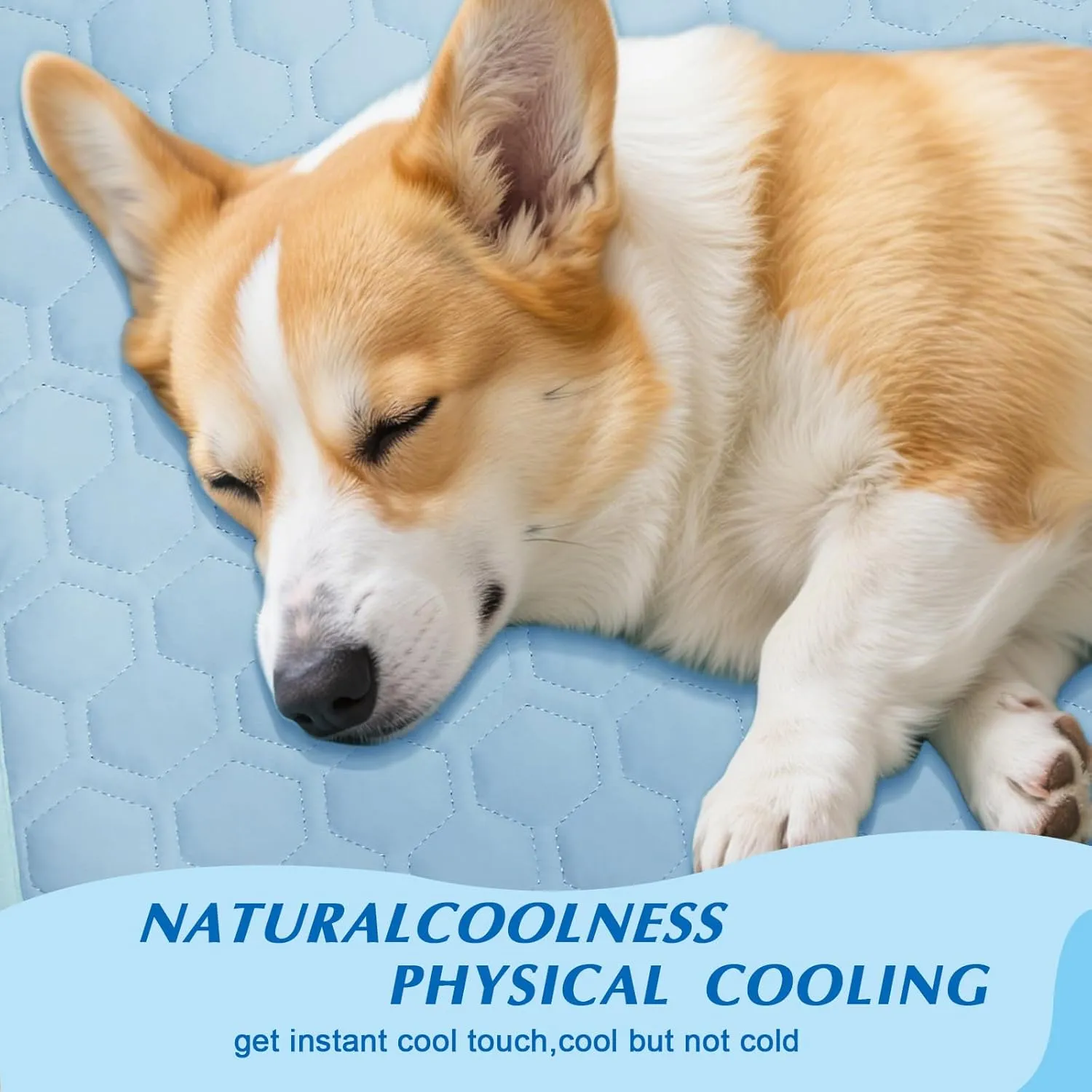 Upgraded Self-Cooling Mat for Dogs & Cats - Thicken Washable, Non-Toxic, Foldable & Non-Slip Dog Cooling mat Pet Cooling Pad for Indoor, Outdoor, Car Kids and Adults Use- Perfect for Summer