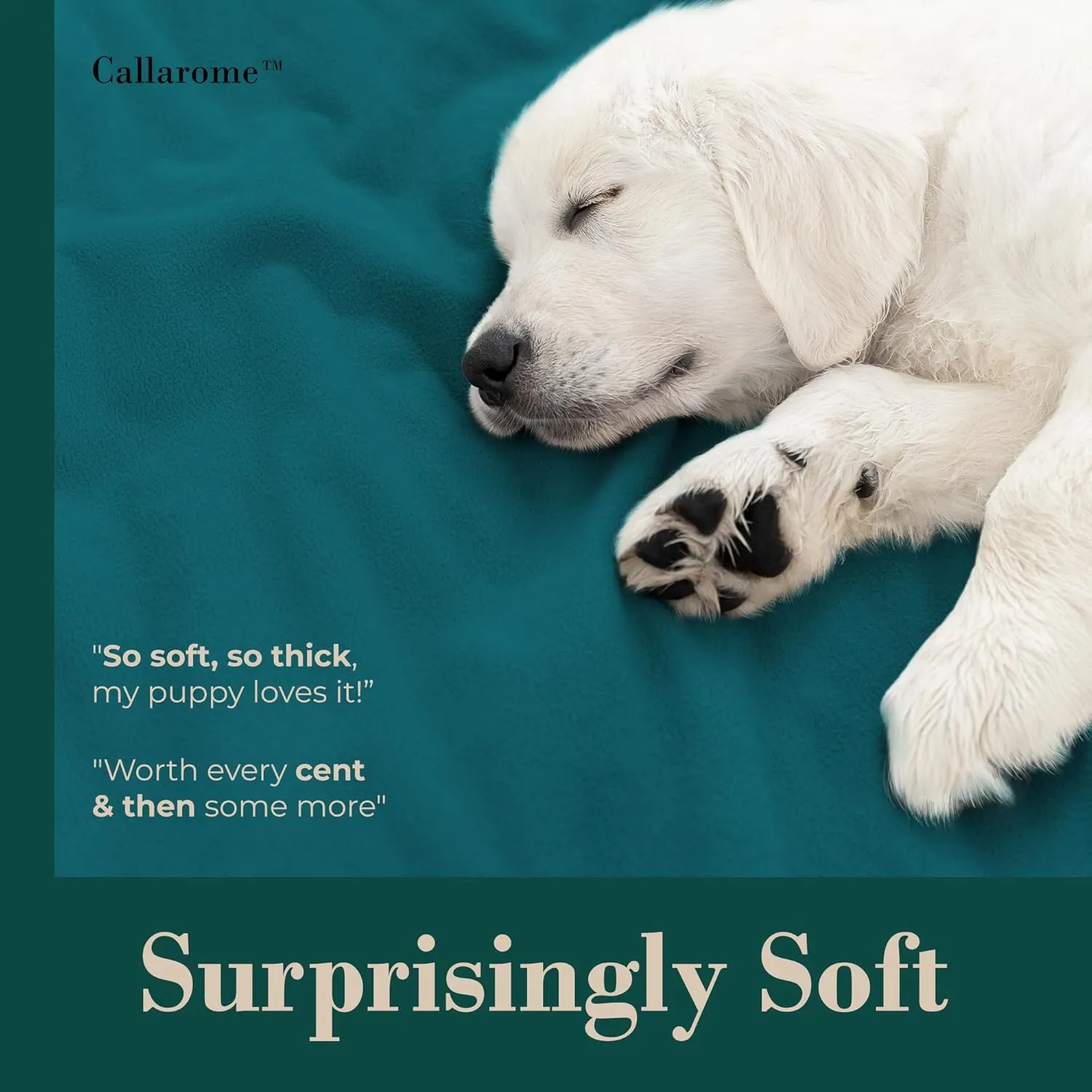 Waterproof Blanket for Bed - Waterproof Dog Blanket for Large Dogs - Pet Blankets for Bed/Couch/Dog Crate, Soft Reversible Furniture Protector, Perfect for Couples or Pets, Navy Teal/Beige