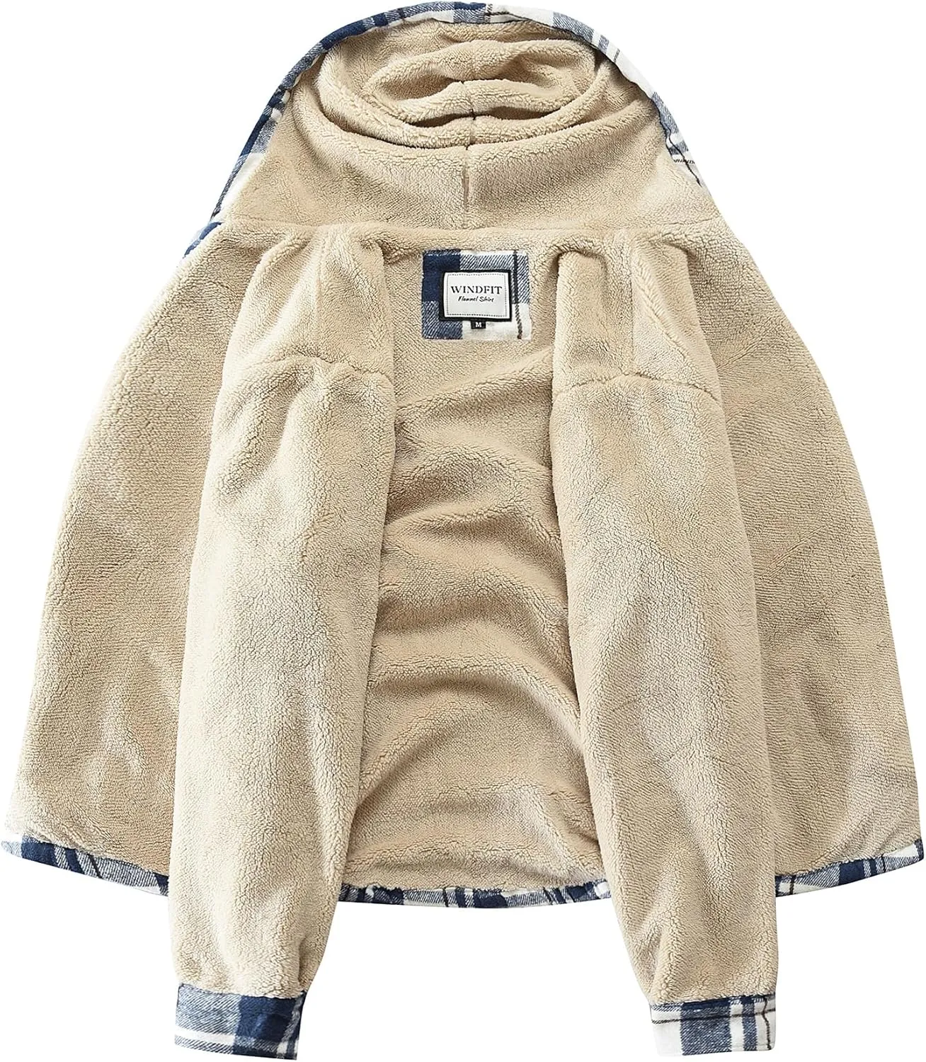 Women's Full Zip Fleece Flannel Jacket Plaid Sherpa Lined Jacket for Women