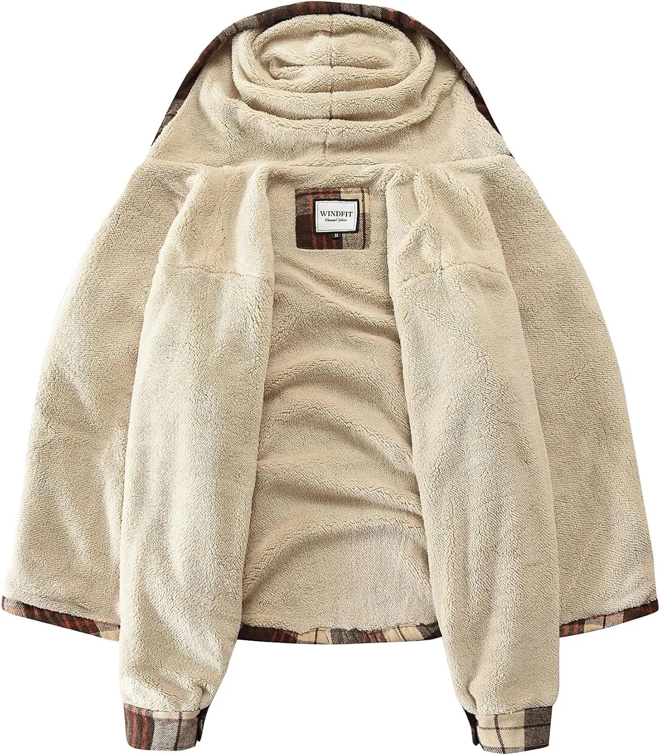 Women's Full Zip Fleece Flannel Jacket Plaid Sherpa Lined Jacket for Women