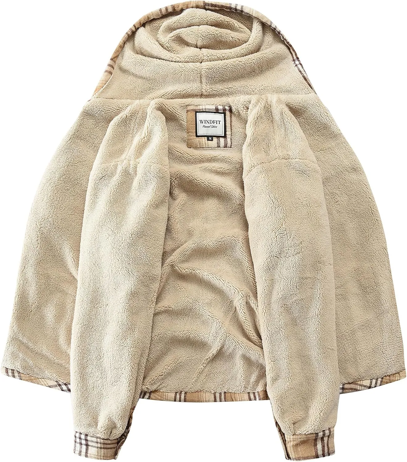 Women's Full Zip Fleece Flannel Jacket Plaid Sherpa Lined Jacket for Women