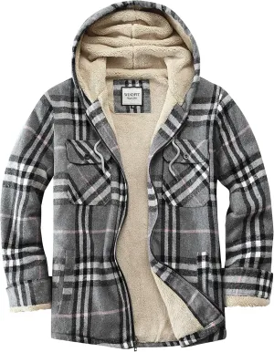 Women's Full Zip Fleece Flannel Jacket Plaid Sherpa Lined Jacket for Women